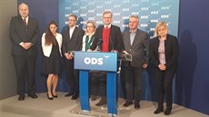 Předseda ODS Petr Fiala s první šesticí kandidátů strany do eurovoleb, z toho... Předseda ODS Petr Fiala s první šesticí kandidátů strany do eurovoleb, z toho...