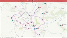 Na mapě cestující vidí, kde který autobus a trolejbus právě je. A zjistí také,... Na mapě cestující vidí, kde který autobus a trolejbus právě je. A zjistí také,...