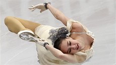 Alina Zagitovová v krátkém programu na mistrovství Evropy v Minsku.