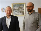 Nov starosta Martin Mrkos (vlevo) a jeho pedchdce v ele ru nad Szavou...