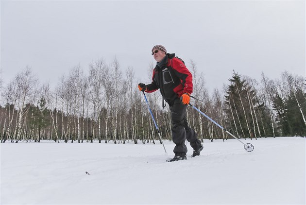 Píval snhové nadílky potil bkae v Brdech. (2. 2. 2019)