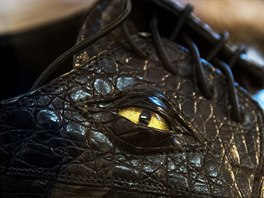 Návtvníky zaujmou netradiní boty s krokodýlím okem. 