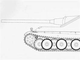 Stha tank Jagdpanther na podvozku stednho tanku Panther nesl dlouhou...