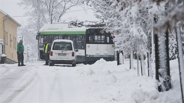 Dopravn komplikace v Plzni (3. nora 2019)