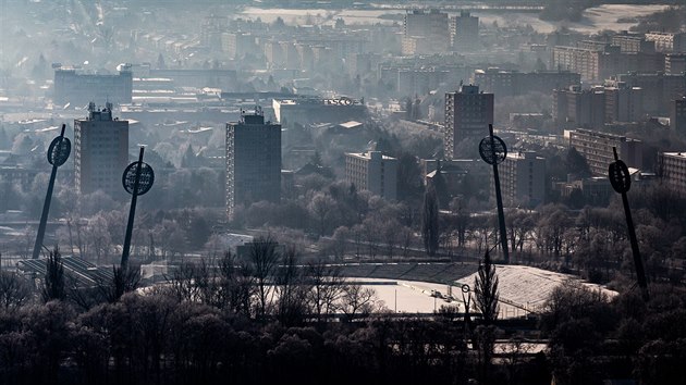 Fotbalov stadion v Hradci Krlov (5. 2. 2019)