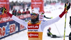 Magnus Riiber slaví triumf v nedělním závodi v Klingenthalu, kde s předstihem... Magnus Riiber slaví triumf v nedělním závodi v Klingenthalu, kde s předstihem...