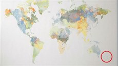 IKEA na své mapě zapomněla na Nový Zéland (místo v kroužku). IKEA na své mapě zapomněla na Nový Zéland (místo v kroužku).