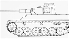 Stední tank PzKpfw V Panther se po pezbrojení na dlouhou acht-acht mohl stát výkonným základem nmecké Panzerwaffe. Zde na 3D modelu ve he World of Tanks.