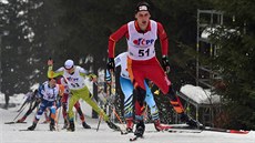 Miroslav Rypl v čele závodu mužů na 15 km s hromadným startem na českém... Miroslav Rypl v čele závodu mužů na 15 km s hromadným startem na českém...