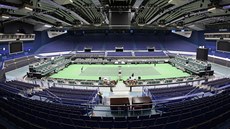 Trénink českých tenistek před utkáním 1. kola Světové skupiny Fed Cupu proti... Trénink českých tenistek před utkáním 1. kola Světové skupiny Fed Cupu proti...