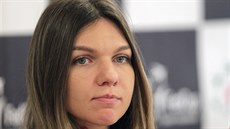 Simona Halepová na tréninku v Ostravě. Simona Halepová na tréninku v Ostravě.