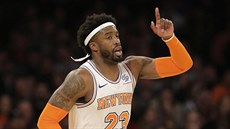 Wesley Matthews z New Yorku slaví svou trefu.