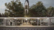 Vizualizace Lípového náměstí podle návrhu Michala Rouhy. Vizualizace Lípového náměstí podle návrhu Michala Rouhy.