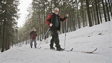 Příval sněhové nadílky potěšil běžkaře v Brdech. (2. 2. 2019) Příval sněhové nadílky potěšil běžkaře v Brdech. (2. 2. 2019)