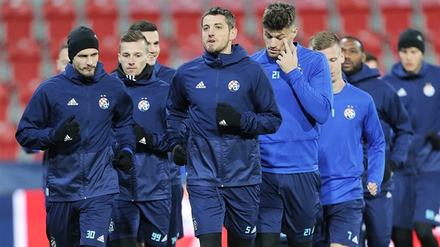Trénink Dinama Záhřeb před zápasem v Plzni Trénink Dinama Záhřeb před zápasem v Plzni