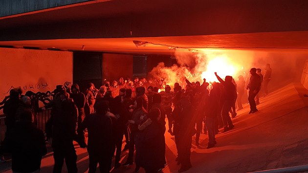 V minulm roce v Plzni budili rozruch fanouci srbskho tmu Partizan Blhrad.