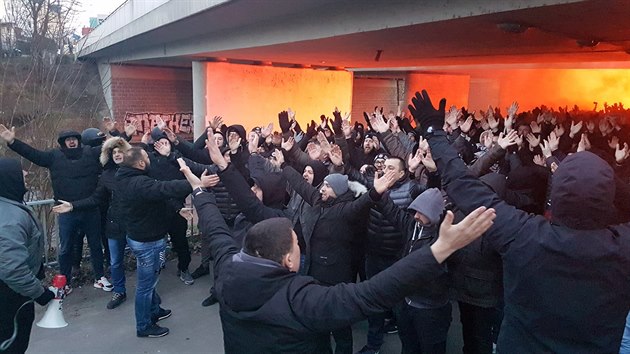 V minulm roce v Plzni budili rozruch fanouci srbskho tmu Partizan Blhrad.