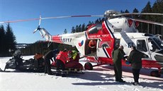 Pro chlapce se zlomenou nohou musel na Lipno přiletět vrtulník Pro chlapce se zlomenou nohou musel na Lipno přiletět vrtulník