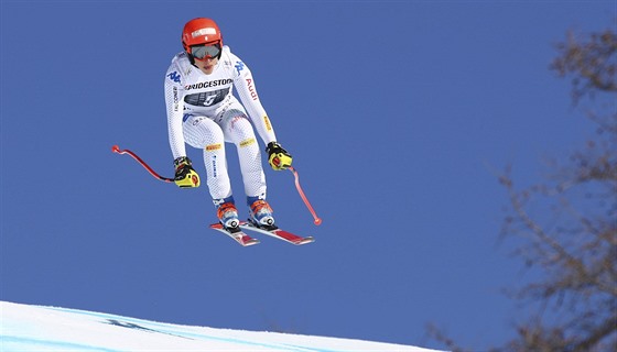 Italská lyaka Federica Brignoneová na trati sjezdu v rámci kombinace v Crans...