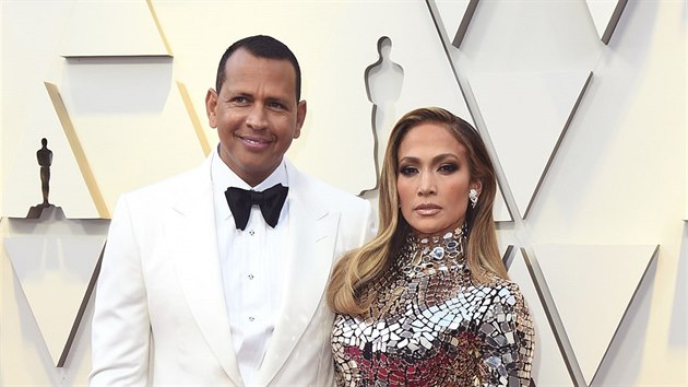 Alex Rodriguez a Jennifer Lopezov na Oscarech (Los Angeles, 24. nora 2019)