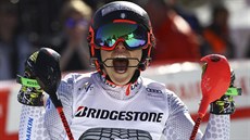 Italská lyžařka Federica Brignoneová slaví vítězství v kombinaci v Crans... Italská lyžařka Federica Brignoneová slaví vítězství v kombinaci v Crans...