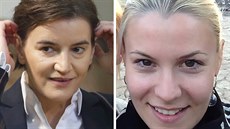 Srbská premiérka Ana Brnabičová (vlevo) a její partnerka Milica Djurdjičová Srbská premiérka Ana Brnabičová (vlevo) a její partnerka Milica Djurdjičová