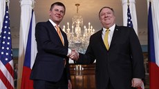 Tomáš Petříček s americkým ministrem zahraničí Mikem Pompeem. Tomáš Petříček s americkým ministrem zahraničí Mikem Pompeem.