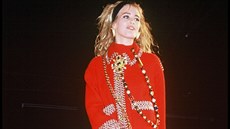 Claudia Schifferová na pehlídce Chanel v lednu 1990