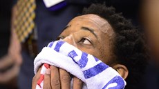 DeMar DeRozan ze San Antonia během zápasu s Torontem. DeMar DeRozan ze San Antonia během zápasu s Torontem.