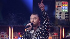 Sam Smith na pedávání Brit Awards (20. února 2019)