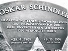 Odhalen pamtnku Oskara Schindlera ped jeho rodnm domem se uskutenilo 9....
