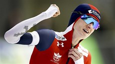 Česká rychlobruslařka Martina Sáblíková se raduje ze zisku vícebojařského... Česká rychlobruslařka Martina Sáblíková se raduje ze zisku vícebojařského...