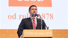 Pedseda sociálních demokrat Jan Hamáek na 41. sjezdu SSD, Hradec Králové...