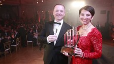 Vítzové titulu EY Podnikatel roku 2018 Radka Prokopová a Frantiek Fabiovic z...