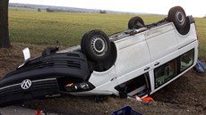 Váná nehoda se stala u Rakovic na hlavním tahu mezi Pískem a Prahou.