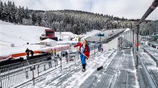 Přípravy na Světový pohár v alpském lyžování žen ve Špindlerově Mlýně finišují... Přípravy na Světový pohár v alpském lyžování žen ve Špindlerově Mlýně finišují...