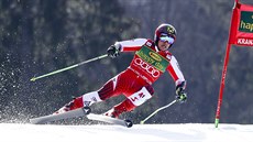 Rakuan Marcel Hirscher jede na obím slalomu v Kranjské Goe.