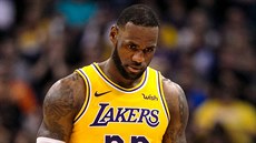 LeBron James z LA Lakers během zápasu s Phoenixem LeBron James z LA Lakers během zápasu s Phoenixem