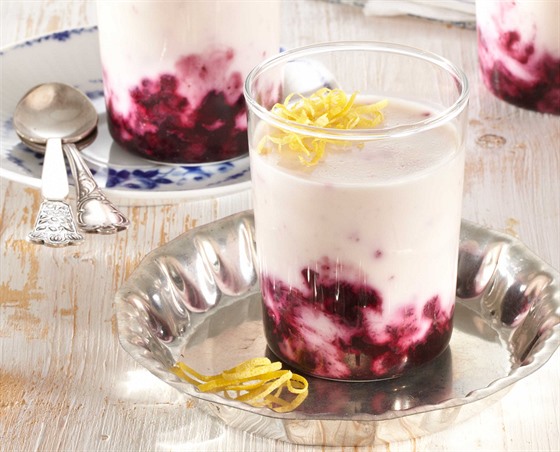 Hín dobrá citronovo-borvková panna cotta