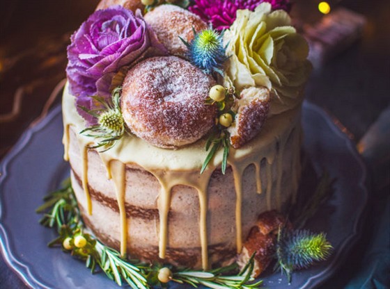 We love food: Dýový dort s jablky a mandlovým krémem