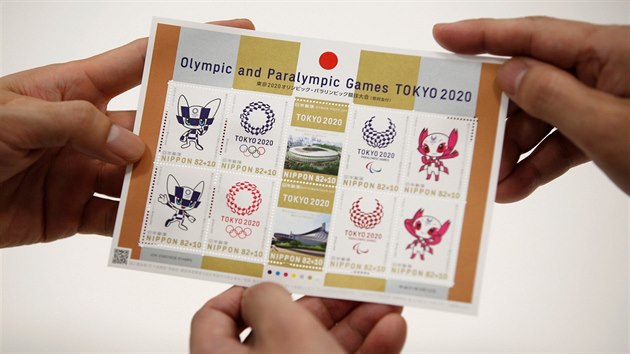 Aršík známek s tematikou olympijských her v Tokiu 2020 Aršík známek s tematikou olympijských her v Tokiu 2020