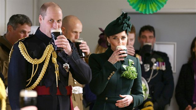 Princ William s vvodkyn Kate slavili svtek svatho Patrika v britskm Hounslow. (17. bezna 2019)