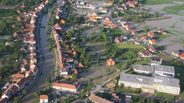 Rozvodnn eka Olava v Kunovicch v ervnu 2010.