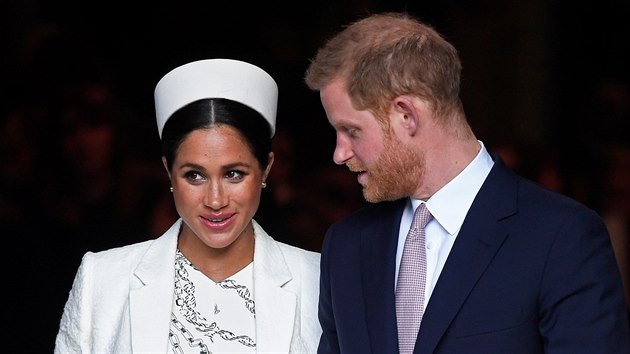 Princ Harry a vvodkyn Meghan (Londn, 11. bezna 2019)