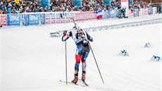 Michal Krčmář během mužské štafety na mistrovství světa v Östersundu. Michal Krčmář během mužské štafety na mistrovství světa v Östersundu.