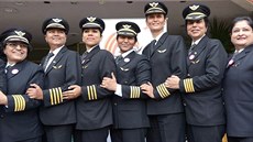 Indické pilotky společnosti Air India v předvečer Mezinárodního dne žen v Novém... Indické pilotky společnosti Air India v předvečer Mezinárodního dne žen v Novém...