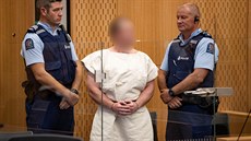Brenton Tarrant, obvinný z vrady v Christchurchi, u soud. (16. bezna 2019)