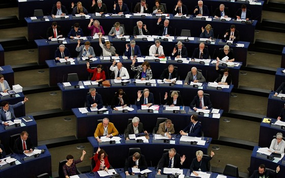 Poslanci Evropského parlamentu bhem hlasování o návrhu na zruení stídání...