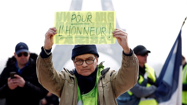 Protesty tzv. lutch vest ve Francii (23. bezna 2019)