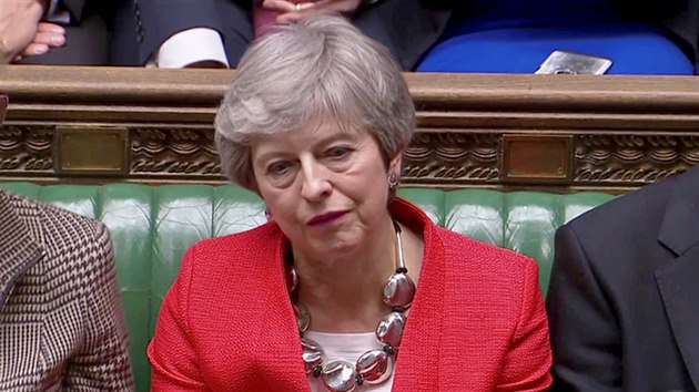 Britsk premirka Theresa Mayov v parlamentu (12. 3. 2019)